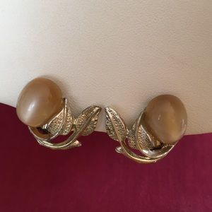 Vintage Gold Leaf Earrings